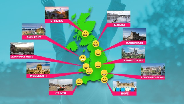A 10 város Nagy-Britanniában, ahol a legboldogabban élnek az emberek 2021-ben 3