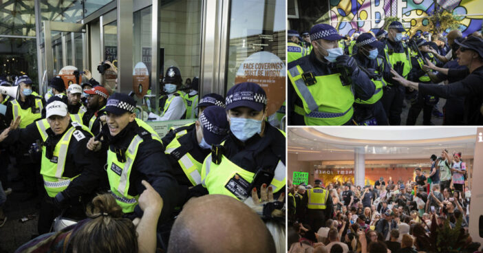 Megrohamozták a tüntetők a Westfield bevásárlóközpontot Londonban, és a rendőrökkel is összecsaptak 3