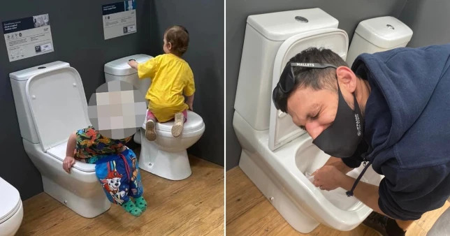 „Apa nem volt túl boldog”: egy férfi 4 éves gyereke az egyik angliai B&Q-ban kiállított egyik bemutató WC-be kakkantott, amit aztán kézzel kellett „kikanalazni” 3