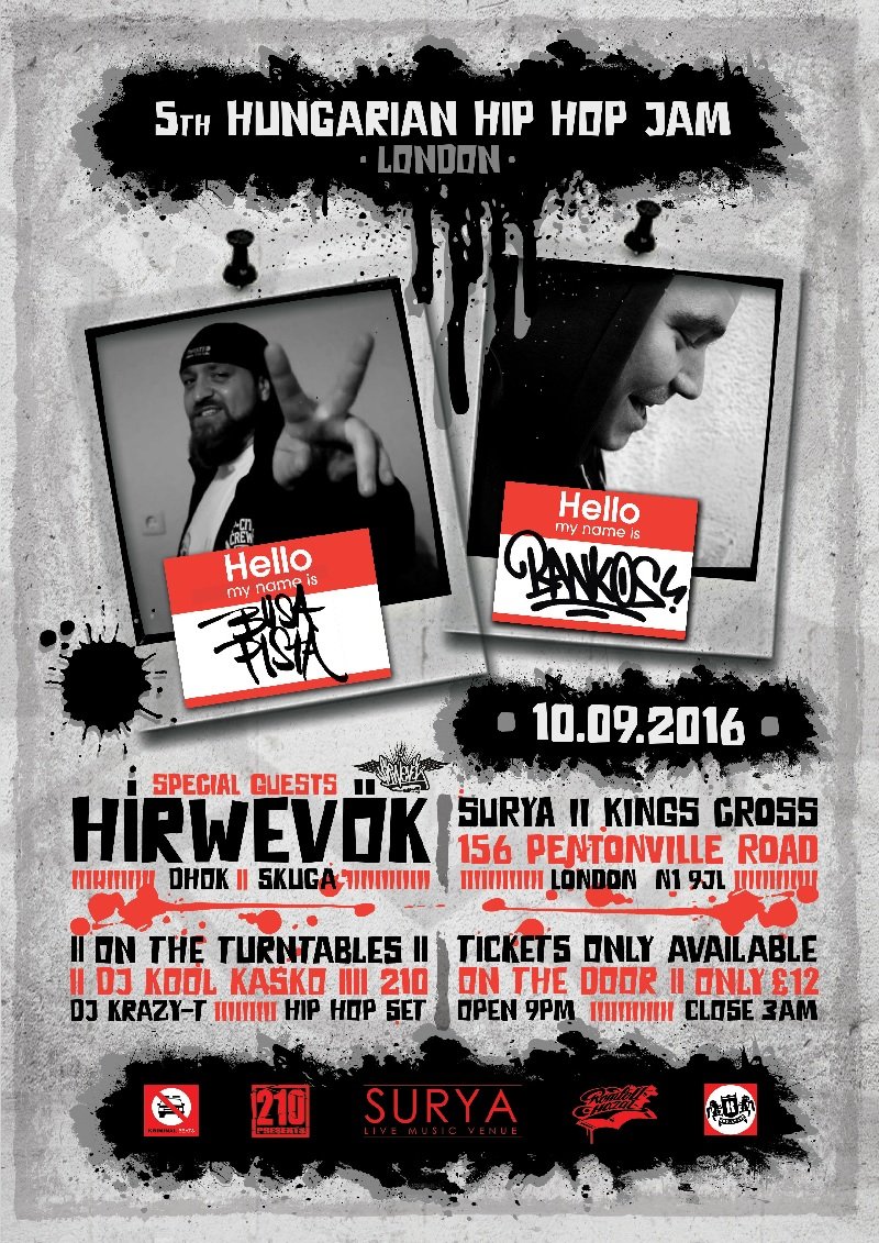 5ik Magyar Hip Hop Jam LONDON hhhj5 poster finaL