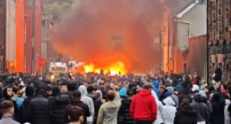 Elszabadult a pokol, súlyos zavargások az Egyesült Királyságban: házak és autók lángokban Ballymena városában