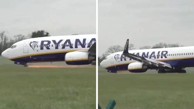 Vészhelyzet a Ryanair egyik angliai járatán – leszállásnál meghibásodott az első kerék 1