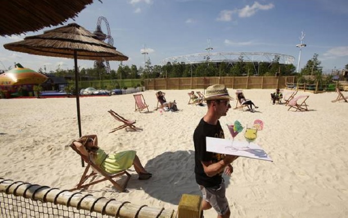 Vadiúj homokos „tengerpart” nyílt Londonban az olimpiai park mellett 2