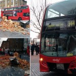 Téglafalat és kocsikat tört össze az irányíthatatlanná vált londoni buszjárat