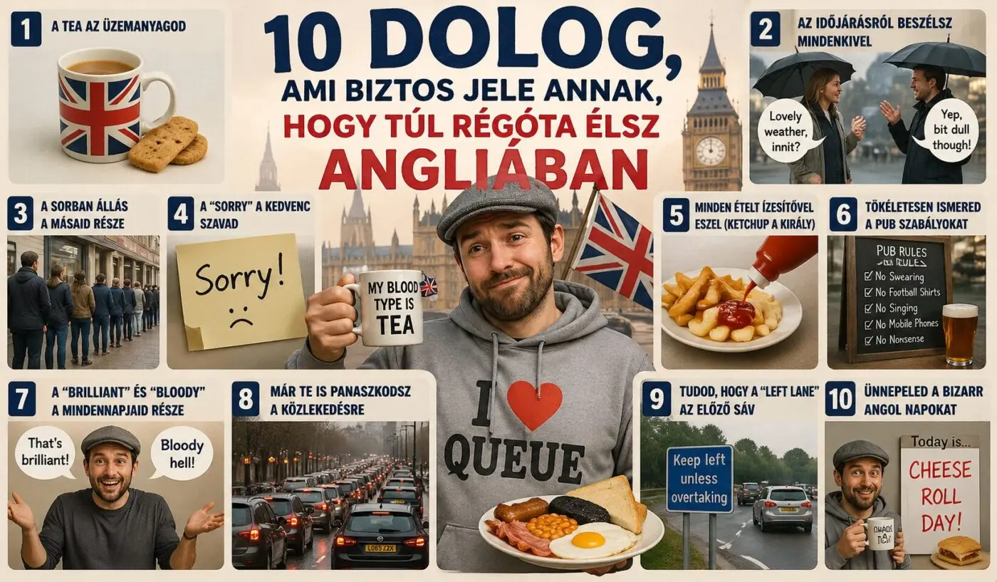 10 dolog, ami biztos jele annak, hogy túl régóta élsz Angliában