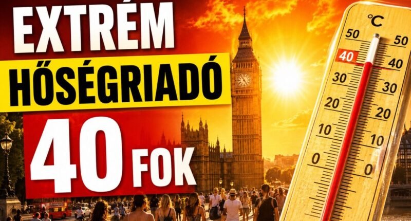 Figyelem! Extrém "vörös" hőségriadó Angliában - 40 fok és akár életveszélyes körülmények jöhetnek szerdától