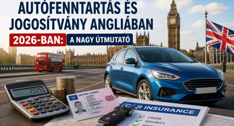 Autófenntartás és jogosítvány Angliában 2026-ban: A nagy útmutató