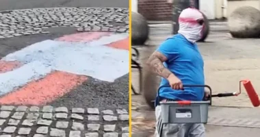 Egy "nagy brit hazafi" hatalmas bakiján röhög egész Anglia - egy feladata volt, egy angol zászlót felfesteni