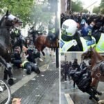 Összecsaptak a rendőrök és a tüntetők: komoly felfordulás alakult ki London belvárosában