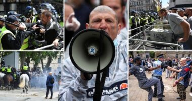 Újabb komoly összecsapás a rendőrök és a tüntetők közt London belvárosában