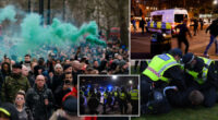 Eldurvult a lockdown ellenes tüntetés Londonban: összecsaptak a rendőrök a tüntetőkkel 2