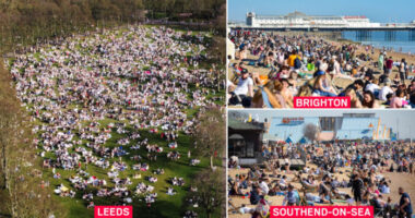 „Ne most rontsuk már el a legvégén” – kérte a brit egészségügyi miniszter, de a parkok és tengerpartok már tömve a szép időben