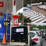 Az egyik benzinkút már brutális, majdnem £3/liter áron adja az üzemanyagot Londonban