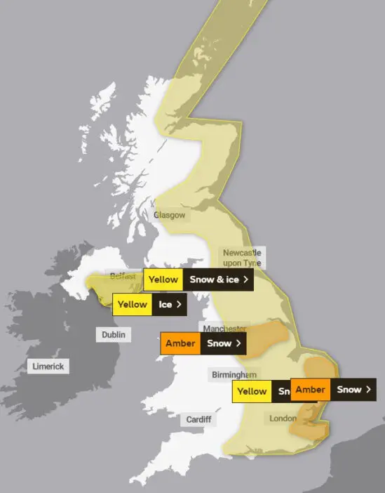 Újabb nagy havazás jön Londonban és Anglia más részein, néhol 20-30 centi is eshet