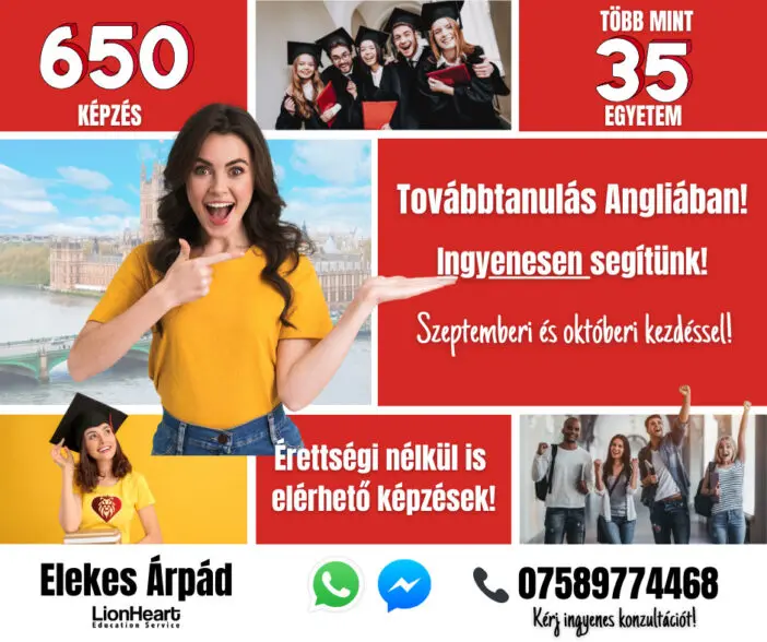 Szuper ingyenes segítségnyújtás az angliai magyaroknak a továbbtanuláshoz, akár érettségi nélkül is! 3