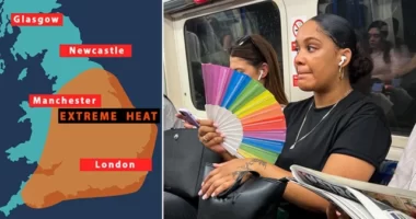 Az életveszélyes időjárási körülményekre figyelmeztető hőségriasztást 24 órával meghosszabbították Angliában