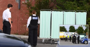 A saját torkát vágta el egy férfi a letartóztatása közben egy angliai nagyvárosban