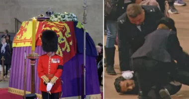 Előkerültek a képek és a videó a királynő koporsójához rohanó férfiről…