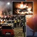 Zavargások törtek ki Nagy-Britanniában, Cardiffban egy autóbaleset helyszínén: kocsikat gyújtottak fel és a rendőrökre támadtak