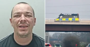 Veszélyes rab szökött meg a rabszállító autóból Angliában az autópálya közepén filmbe illő módon