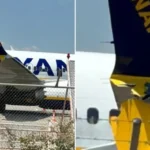 Légörvény, durva landolás, majd kerítésnek ütközött a Ryanair londoni járata