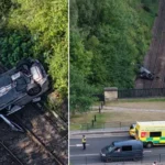 Vasúti sínekre zuhant autójával és meghalt egy férfi Anglában, Harrogate városában