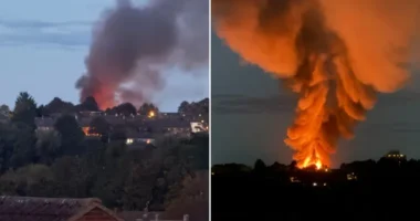 "Olyan volt, mint egy vulkánkitörés" - óriási robbanás és tűz Dél-Angliában, Swindonban