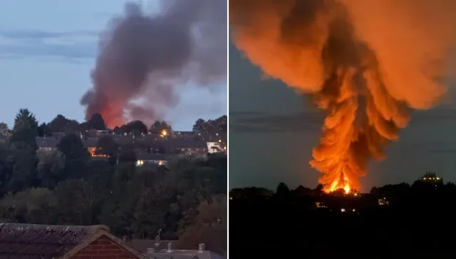 „Olyan volt, mint egy vulkánkitörés” – óriási robbanás és tűz Dél-Angliában, Swindonban