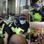 Megrohamozták a tüntetők a Westfield bevásárlóközpontot Londonban, és a rendőrökkel is összecsaptak