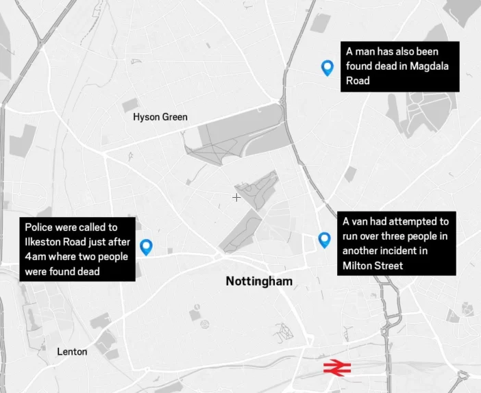 Súlyos incidens Angliában, Nottinghamben: halottakat találtak a városközpontban, több utcát lezártak, egy furgon pedig embereket próbált meg elgázolni 5