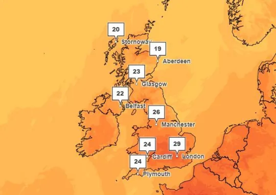 Az év legmelegebb napja jöhet napokon belül Angliában, több helyen 30C fölé mehet a hőmérséklet 4
