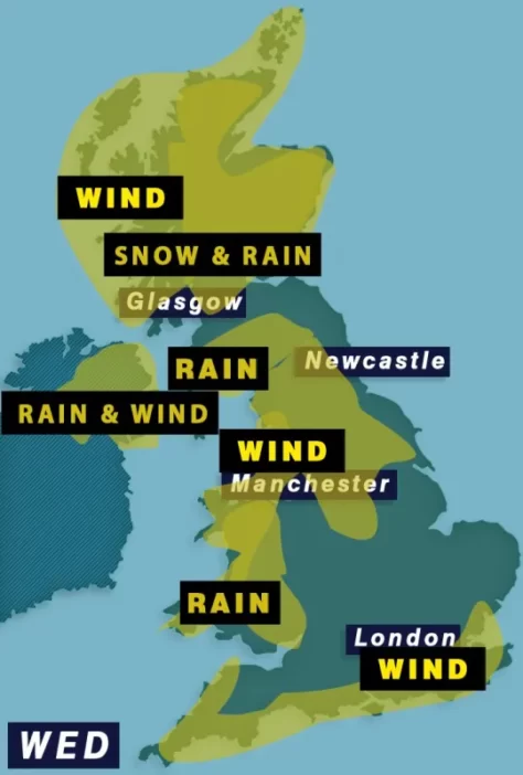 Újabb vihar! A Gerrit vihar ma éri el Nagy-Britannia partjait – 9 időjárási figyelmeztetés, és egyes területeken 10-20 cm hó is eshet 4