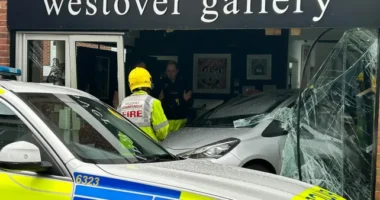 Le akart parkolni, néhány másodperccel később egy művészeti kiállítás közepén volt a kocsival együtt, az ablakon át egy nő Angliában