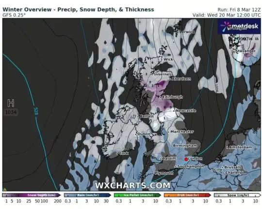 Itt van, hogy hol és mikor lesz márciusban havazás és -2C Nagy-Britanniában 4