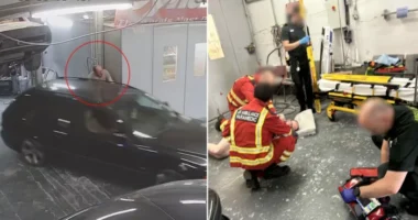 Drámai baleset egy angliai műhelyben - a felismerhetetlenségig összezúzta egy férfi férfiasságát egy elszabadult autó