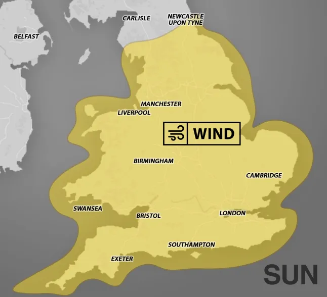 Egész Angliára vonatkozó időjárási figyelmeztetést adott ki a Met Office vasárnaptól