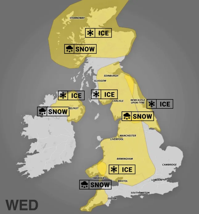 Már Londonban és több más városban is esett a hó - sarkvidéki hideg söpör végig az Egyesült Királyságon