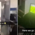 Videón, ahogy videojátékot játszik egy rab az egyik börtönőrrel a saját cellájában Angliában