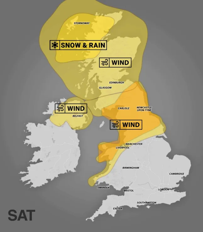 Órákon belül lecsap a Dave vihar: itt van, hol lesz a legrosszabb a helyzet az Egyesült Királyságban