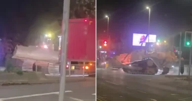 Takonyrészegen ellopott egy 24 tonnás buldózert majd keresztülgázolt a belvároson egy férfi Angliában, Wolverhampton városában
