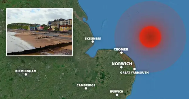 Földrengés volt Nagy-Britannia partjainál Norfolk közelében és Essex területén is Londontól nem messze