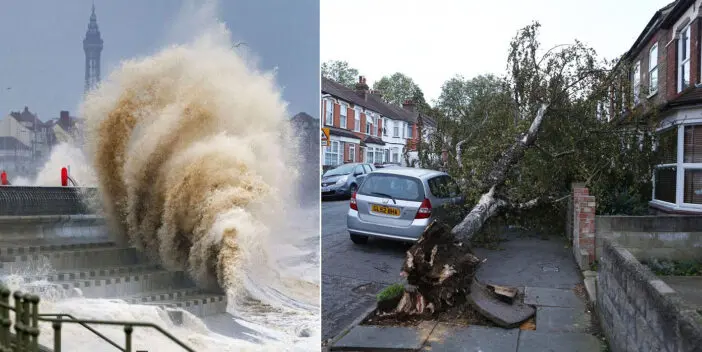 Életveszélyes időjárási körülményekre vonatkozó figyelmeztetés Anglia egyes részein: helyenként 120-130 Km/órás széllökések lesznek 1
