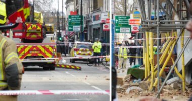Összeomlott egy épület Londonban – több lakónak is egy hajszálon múlott az élete