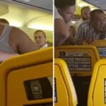 Balhé a Ryanair londoni járatán: egy vállalhatatlanul részeg utas „parádézott”, alig tudták lefogni és még a faterjának is behúzott