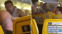 Balhé a Ryanair londoni járatán: egy vállalhatatlanul részeg utas „parádézott”, alig tudták lefogni és még a faterjának is behúzott