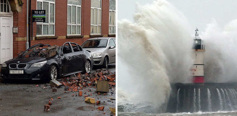 Hatalmas pusztítást végzett a tegnapi vihar Nagy-Britannia szerte: képek, károk 1