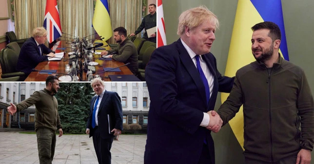 A brit miniszterelnök a fél világ megdöbbenésére „titokban” Ukrajnába utazott és személyesen lepte meg az ukrán elnököt Kijevben 1