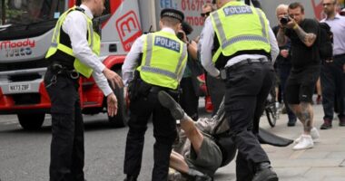 Erőszakba torkollott a tüntetés Londonban: a tüntetők összecsaptak a rendőrökkel