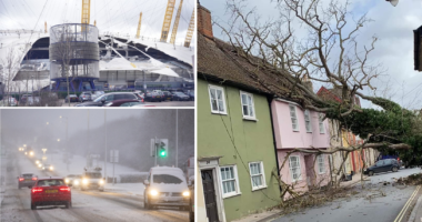 Tombol a vihar Nagy-Britanniában: már az O2 aréna tetejét is beszakította, és a valaha volt legerősebb széllökést mérték az ország déli részén
