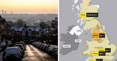 Hármas szintű időjárási figyelmeztetés van érvényben Angliában, viszont drámai mértékű hőmérséklet emelkedés következik az országban